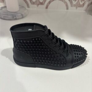 NEW Christian Louboutin squeaky dog toy Black and Red High-Top sneaker